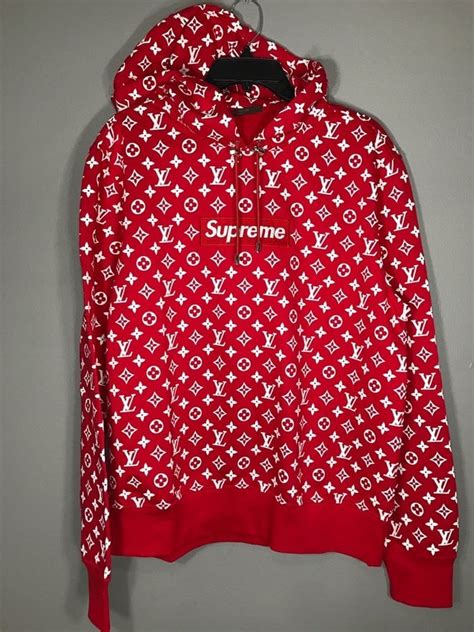 louis vuitton supreme sweatshirt fake|supreme louis vuitton hoodie xxl.